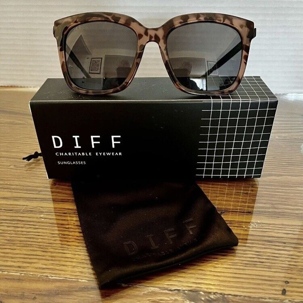 New! Diff Eyewear HAILEY - Dunmor Tortoise Brown Gradient Sunglasses - 100% Auth
